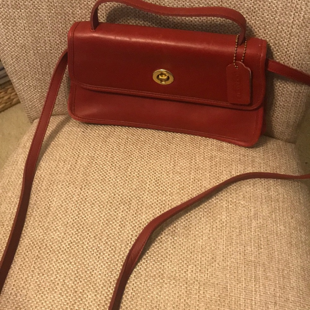 Authentic Classic Red Coach Purse